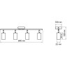 Светильник JAZZWAY 5066687 PCL-0404 4xGU10 IP20 230В BL